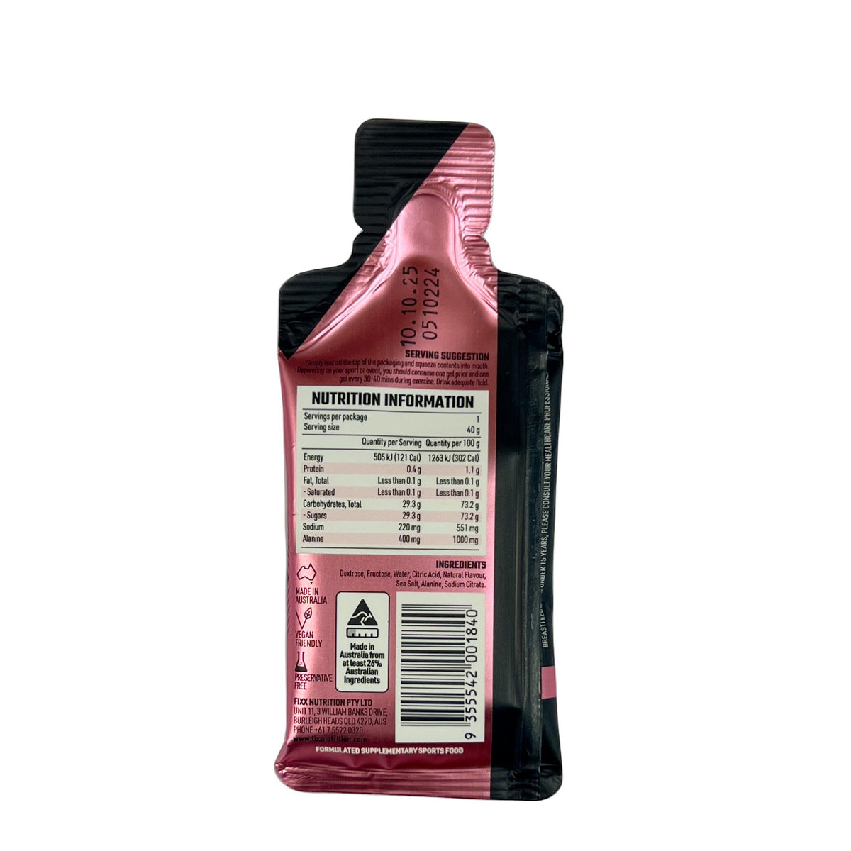 FIXX Gel X PRO Energy Gel 40g-Energy gels-Fixx Nutrition-Malaysia-Singapore-Australia-Hong Kong-Philippines-Indonesia-Bigbigplace.com