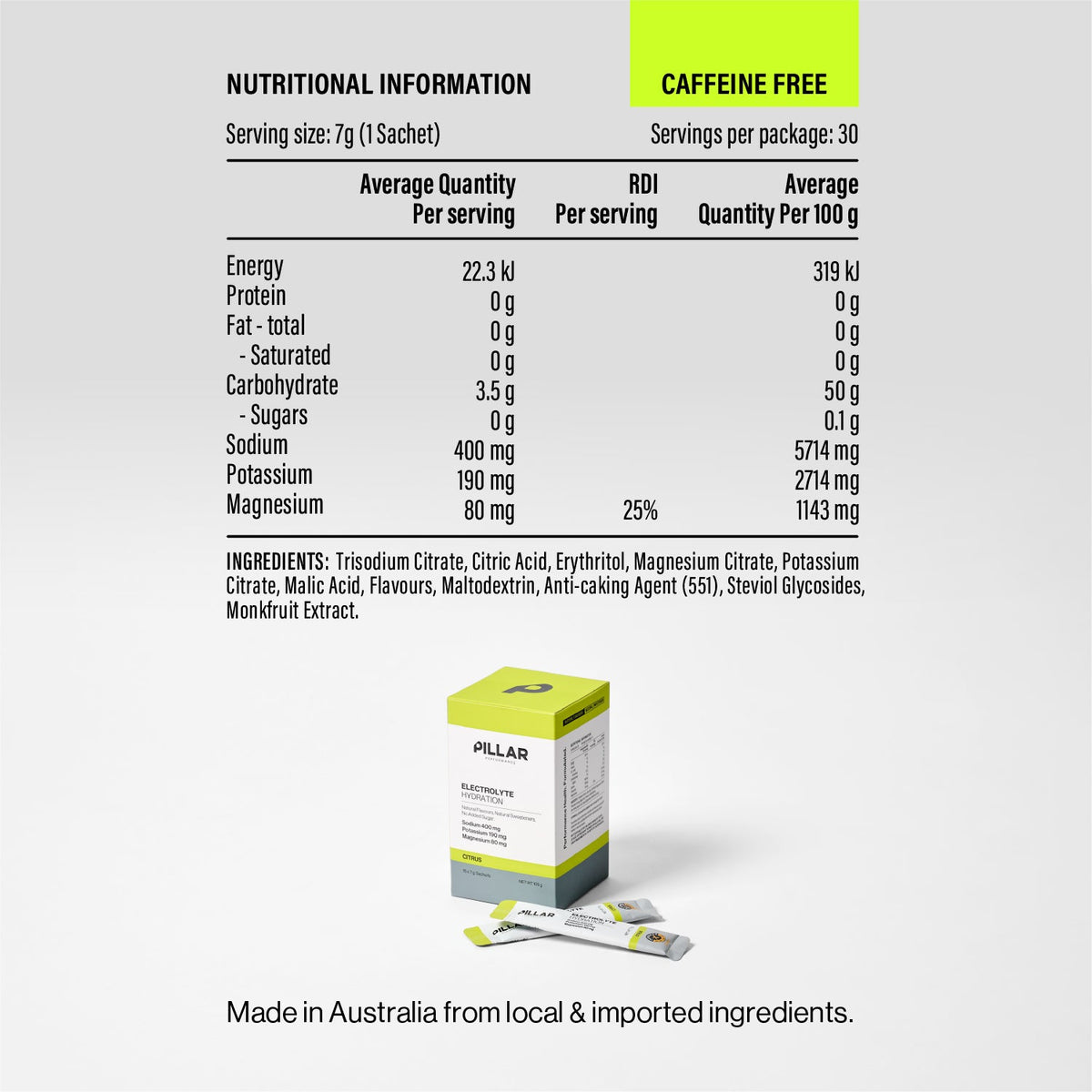 PILLAR Performance Electrolyte Hydration